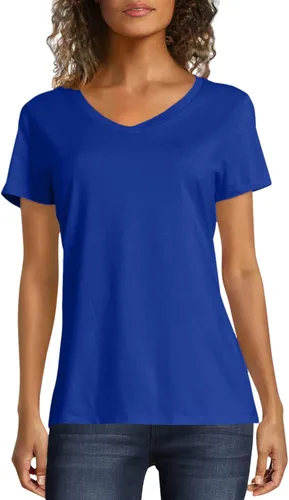 Vista 6 de Hanes Women's Nano Premium Cotton V-Neck T-Shirt Pack