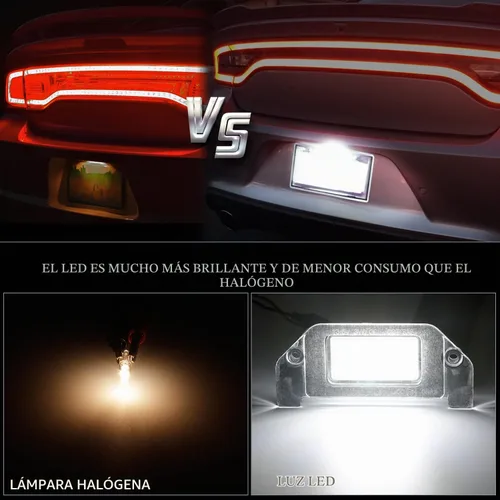 Vista 3 de Luces LED para matrícula compatibles con Dodge Challenger Charger Avenger Magnum Dart, 6000 K, color blanco