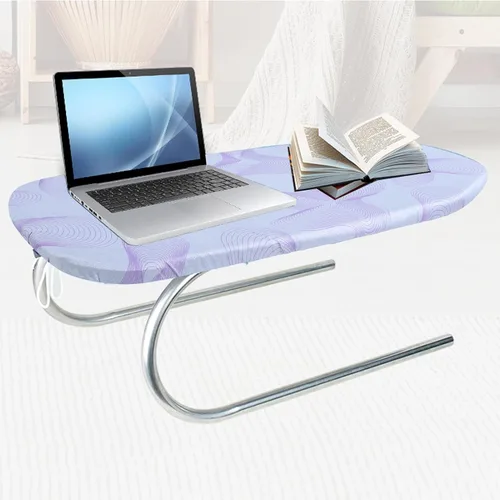 Vista 5 de Asixxsix Tabletop Ironing Board, Small Detachable Cotton Cover U Shaped Foldable Tabletop Ironing Board Space Saving Stable Foldable Iron Board for