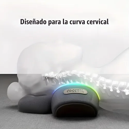 Vista 2 de Almohada de masaje cervical con calefacción 3 en 1 Soporte cervical de espuma viscoelástica Almohada de relajación para el hogar y la oficina