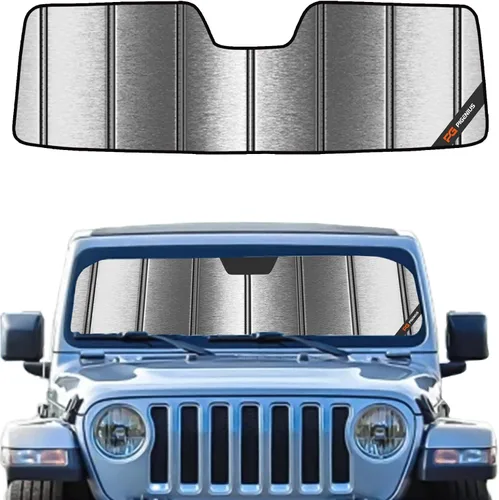 Vista 7 de Pigenius Parasol para Parabrisas para Jeep Wrangler 1997-2006 Sombrilla para Ventana Delantera - Salvaguarda