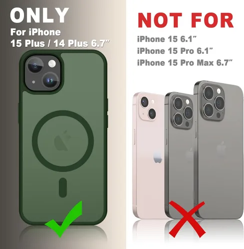 Vista 1423 de Funda para Google Pixel 10 Pro XL, cubierta magnética mate, color negro Fit for MagSafe, Screen Protector included, Shockproof Military Grade