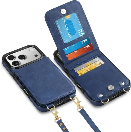 Vista 29 de Vofolen - Funda tipo cartera para iPhone 11 con tarjetero y bloqueo RFID, color negro Crossbody Adjustable Strap Purse Magnetic Clasp Heavy Duty