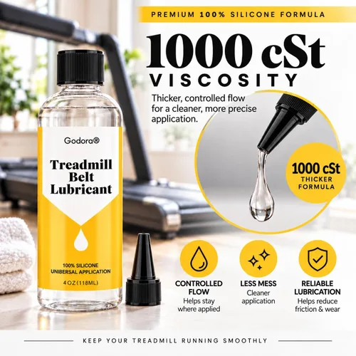 Vista 3 de Lubricante de silicona 100% de alta calidad, 4 onzas para lubricación de cinta de correr, aceite lubricante fácil de aplicar, adecuado para casi
