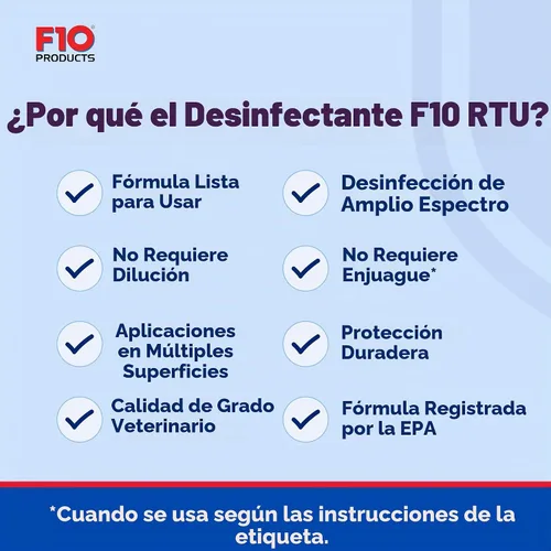 Vista 8 de Desinfectante veterinario F10 de 1 litro (listo para usar)