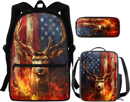 Vista 115 de FOR U DESIGNS Fuego baloncesto impreso niños escuela mochilas viaje mochila libro bolsa