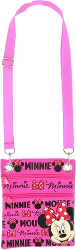 Vista 2 de Disney 's Minnie Mouse "Glam" - Bolso bandolera para pasaporte, color rosa neón, Rosado