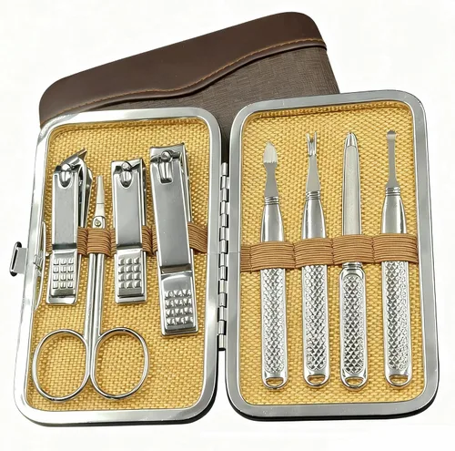 Vista 9 de Juego de manicura profesional para cortaúñas y pedicura, 18 piezas Kit de manicura de acero inoxidable, herramientas para el cuidado de uñas