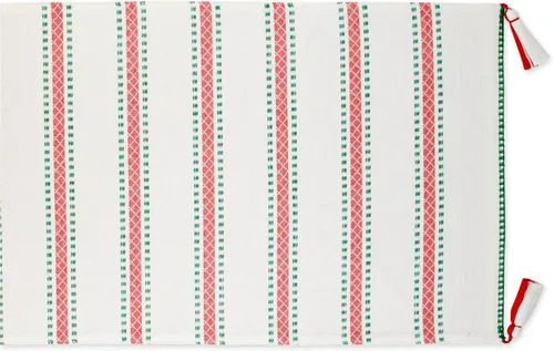 Vista 2 de DII Joyful Snowflakes Collection - Camino de mesa reversible de Navidad, 14 x 108 pulgadas