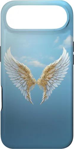 Vista 26 de Funda para iPhone 13 Heavenly Golden Angel Wings