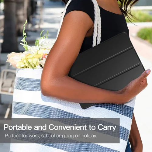 Vista 6 de TiMOVO Funda para iPad 10.2 de 9ª generación 2021, iPad de 8ª generación 2020, iPad de 7ª generación 2019, delgada, translúcida, rígida, con soporte