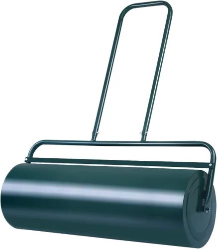 Vista 9 de COSTWAY Rodillo de césped de acero resistente, relleno de agua/arena (negro, 24 x 13 pulgadas)