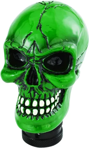 Vista 14 de Palanca de cambios con forma de calavera para palanca de cambios de velocidad, ajuste universal para la mayoría de los coches