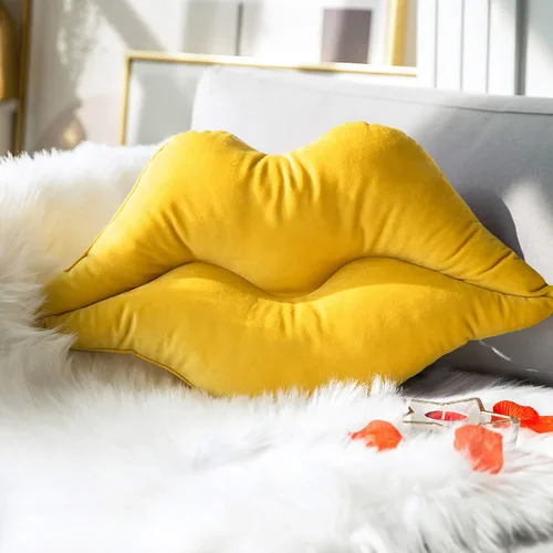 Vista 17 de Ashler Lips Almohadas Decorativas de Terciopelo Suave y Liso con Relleno Incluido Cojín para Sofá Cama Sala de Estar, Rosa, 24 X 12 pulgadas Rosa