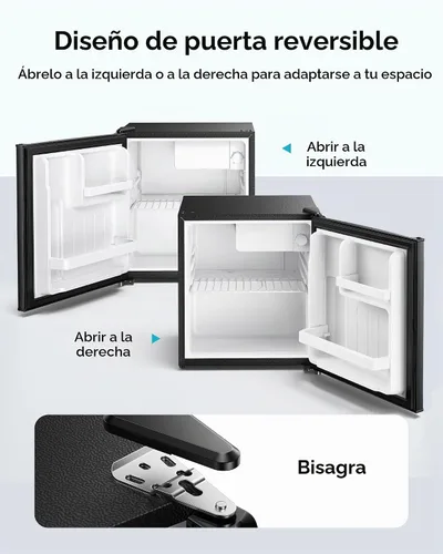 Vista 6 de EUHOMY Mini refrigerador de 1.7 pies cúbicos, refrigerador compacto de Negro