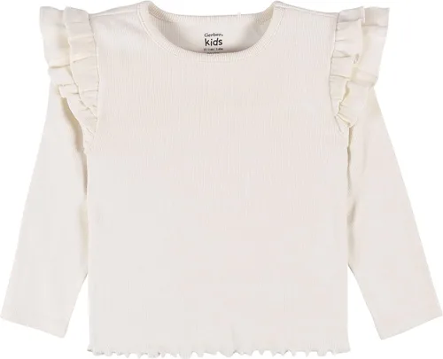 Vista 2 de Gerber Paquete de 2 camisetas de manga larga con volantes dobles para bebés y niñas