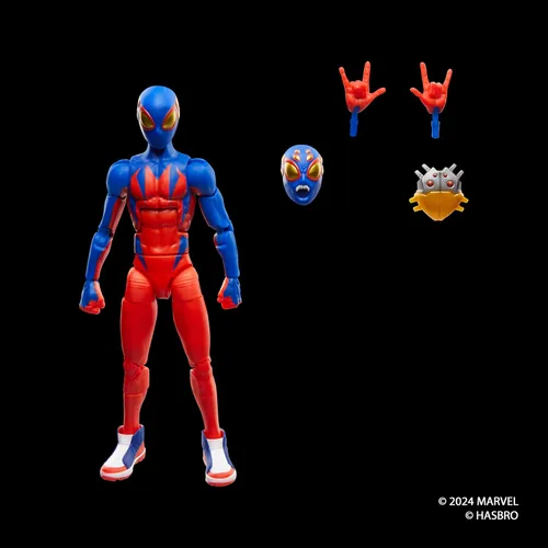 Vista 9 de Marvel Legends Series Spider-Boy, Retro Comics Figura de acción coleccionable de 6 pulgadas