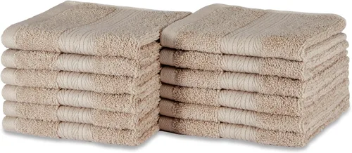 Vista 9 de Amazon Basics Juego de 6 toallas de gran tamaño resistentes a la decoloración, 100% algodón, altamente absorbentes, suaves, color verde azulado, 2