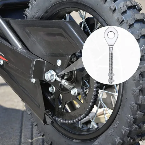 Vista 3 de Ajustador de eje de cadena de 0.4 pulgadas, compatible con tensor de cadena TAOTAO 50cc 70cc 90cc 110cc 125cc ATV Quad Dirt Bike