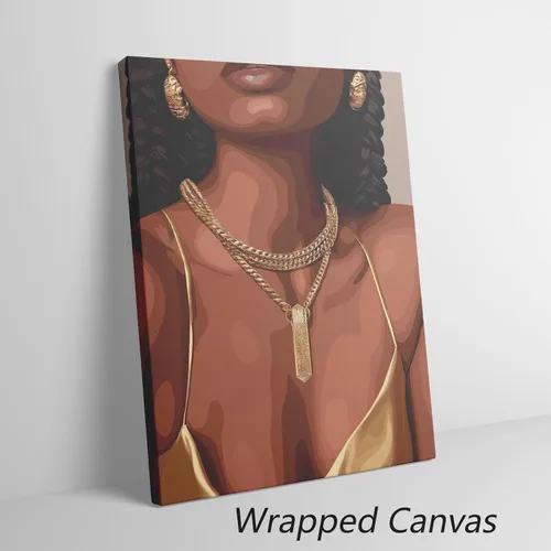 Vista 3 de RVETNGVM 3 piezas de arte de pared de niña negra, mujeres afroamericanas, cuadros abstractos de moda para niña, pinturas bohemias para sala