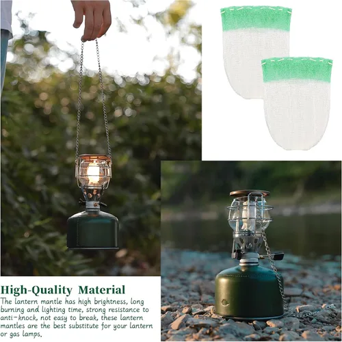 Vista 5 de 40 piezas de manto de linterna de propano accesorios de linterna de campamento, manto de lámpara de gas, cubiertas de linterna de gas, manto