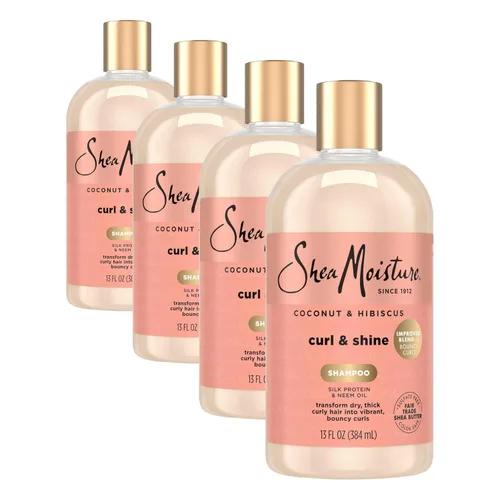 Vista 10 de Shampoo para cabello rizado de karité Humedad Hibiscus de coco, 13 onzas
