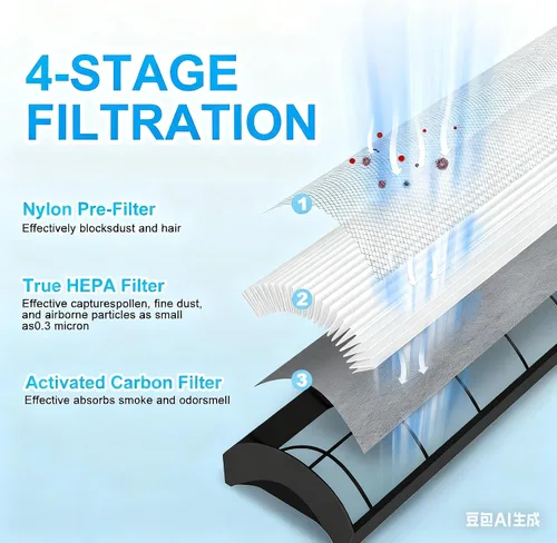 Vista 4 de TPP440F Filtros HEPA de repuesto para terapia TPP440F se adapta a los purificadores de aire Envion TPP440 TPP540 TPP640, 2