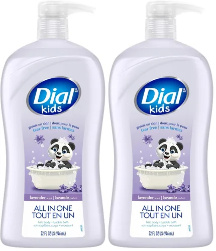 Vista 11 de Dial Kids Todo en 1 Cuerpo + Cabello + Baño de Burbujas, Aroma a Lavanda, 32 Fl Oz, Gel de Baño y Champú Hipoalergénico, Fórmula Sin Lágrimas