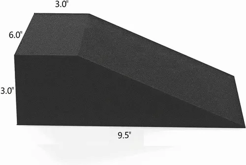 Vista 2 de Paquete de 2 bloques de cuña para sentadillas, rampa profesional antideslizante para sentadillas elevadas de talón, plataforma de elevación