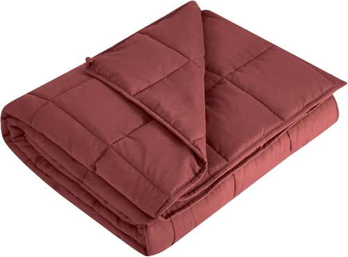 Vista 13 de L'AGRATY Manta con peso de 5 libras, para regazo, manta pequeña y portátil para adultos, refrescante, para viajar, relajarse y dormir, para todas