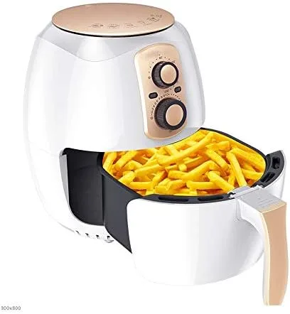 Vista 3 de Freidora de aire sin aceite de 3.8L Sartén eléctrica multifunción Uso doméstico Control inteligente de temperatura Utensilios de cocina