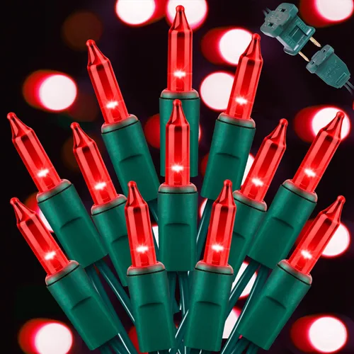 Vista 8 de LAMPHOME Guirnalda de luces LED de estrella roja, blanca y azul, 20 luces LED de hadas con cable transparente, 3 AA impermeables, 8 modos, luces