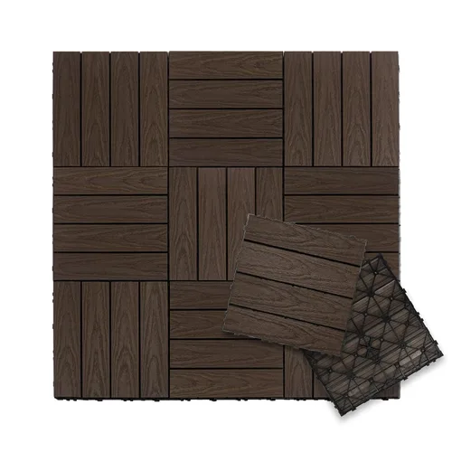 Vista 25 de NewTechWood UltraShield Naturale - Azulejo compuesto para exteriores (1 pie x 1 pie), color rosa de Seúl (10 pies cuadrados por caja)