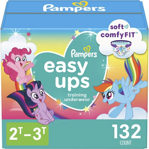 Vista 30 de Easy Ups - Pantalones de entrenamiento para niñas y niños, talla 4 (2T3T), 25 unidades, ropa interior absorbente de Peppa Pig, hasta un 100% a