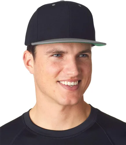Vista 12 de Yupoong Visera plana estructurada de 6 paneles Classic Snapback (6089)
