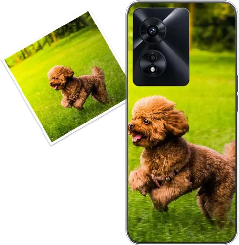 Vista 266 de Funda personalizada compatible con Oppo A1 Pro, fundas de teléfono personalizadas con imagen de foto, imagen de texto, cubierta transparente