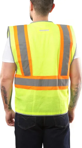 Vista 2 de Kolossus - Chaleco de seguridad - Alta visibilidad - Cinta reflectante - Múltiples bolsillos frontales - Chalecos amarillos para trabajos