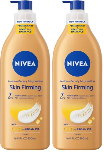 Vista 11 de NIVEA Loción Corporal Reafirmante de Belleza e Hidratación con Melanina con Q10 y Aceite de Argán, Piel más Firme en tan solo Siete Días, Botella