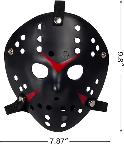 Vista 2 de Máscara de Jason para Halloween, disfraz de cosplay de hockey