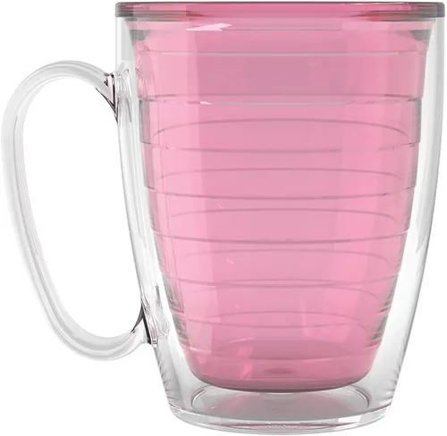 Vista 24 de Tervis Vaso aislado de mesa transparente y colorido fabricado en Estados Unidos con doble pared, taza de viaje que mantiene las bebidas frías