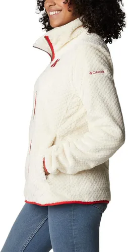Vista 3 de Columbia Chaqueta de sherpa Collegiate Fire Side II con cierre completo para mujer