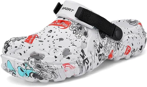 Vista 10 de Zuecos con soporte de arco para hombre y mujer, sandalias deportivas para exteriores, zapatos de jardín para adultos