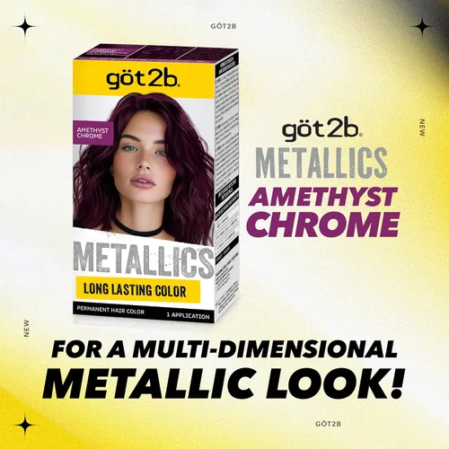 Vista 8 de got2b Metallics - Tinte permanente para el cabello, cromo amatista M69