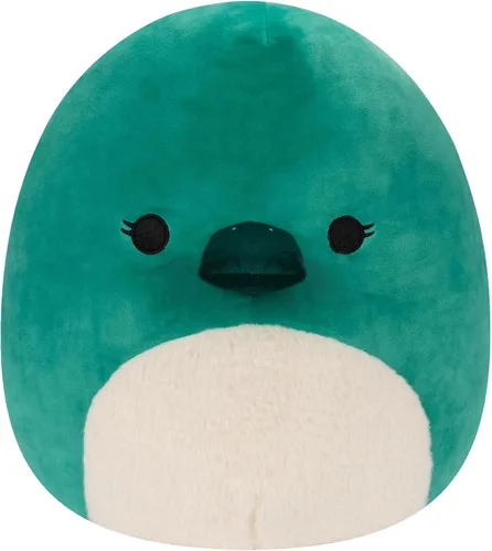 Vista 10 de Squishmallows Dragón azul Carin original de 14 pulgadas con melena naranja - Peluche oficial de Jazwares grande y ultrasuave