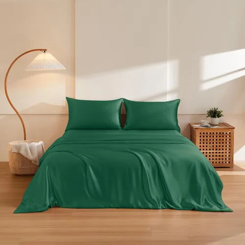 Vista 15 de THXSILK Juego de funda de edredón de seda de morera 100% pura de 3 piezas, ropa de cama de lujo ultra suave de grado 6A+, sábanas de seda