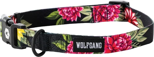 Vista 40 de Wolfgang - Collar de perro resistente y ajustable con hebilla de nailon de liberación rápida para caminar y entrenar, estampado BrookTrout, talla S
