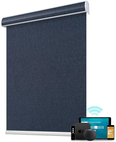 Vista 13 de SmartWings Persianas enrollables con cable duro PoE 100% opacas, muestra de tela