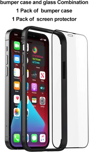 Vista 8 de Funda delgada de metal compatible con iPhone 12 12 Pro, funda de parachoques de metal con interior de TPU suave [sin interferencia de señal] Negro