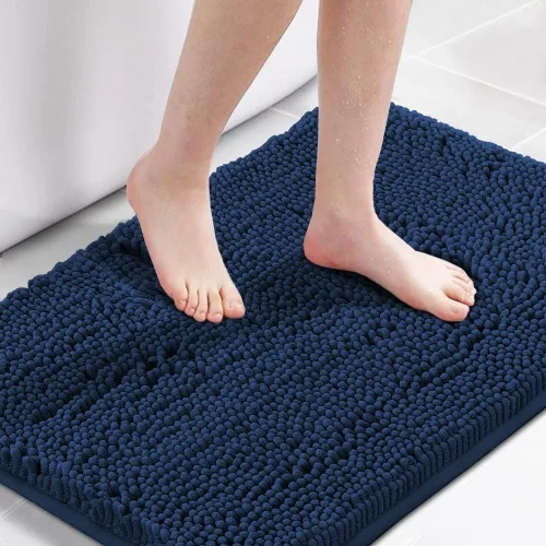 Vista 14 de H.VERSAILTEX Alfombra de Baño Alfombra de Baño Alfombras de Baño para Baño Antideslizante Alfombras de Baño Extra Gruesa de Chenilla Alfombra 17" x