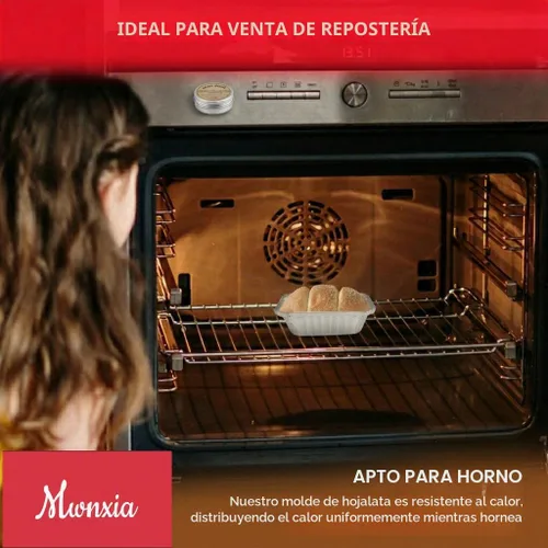 Vista 5 de Mini moldes desechables de aluminio con tapas y calcomanías "hechas a mano con amor", 6 x 3.5 x 2 pulgadas, paquete de 25 perfectas para hornear pan